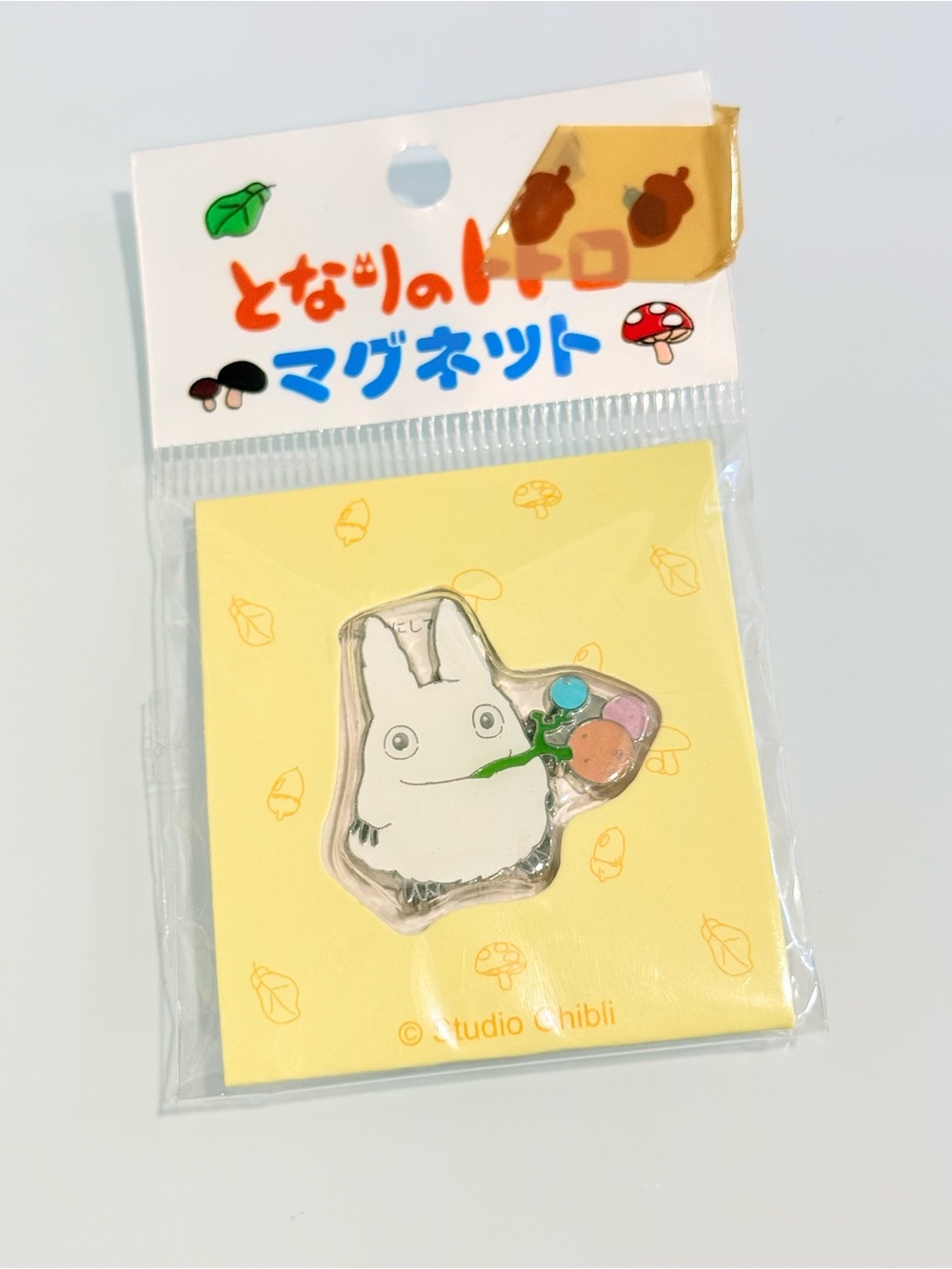Studio Ghibli My Neighbor Totoro White Totoro Berry Enamel Magnet Official Japan